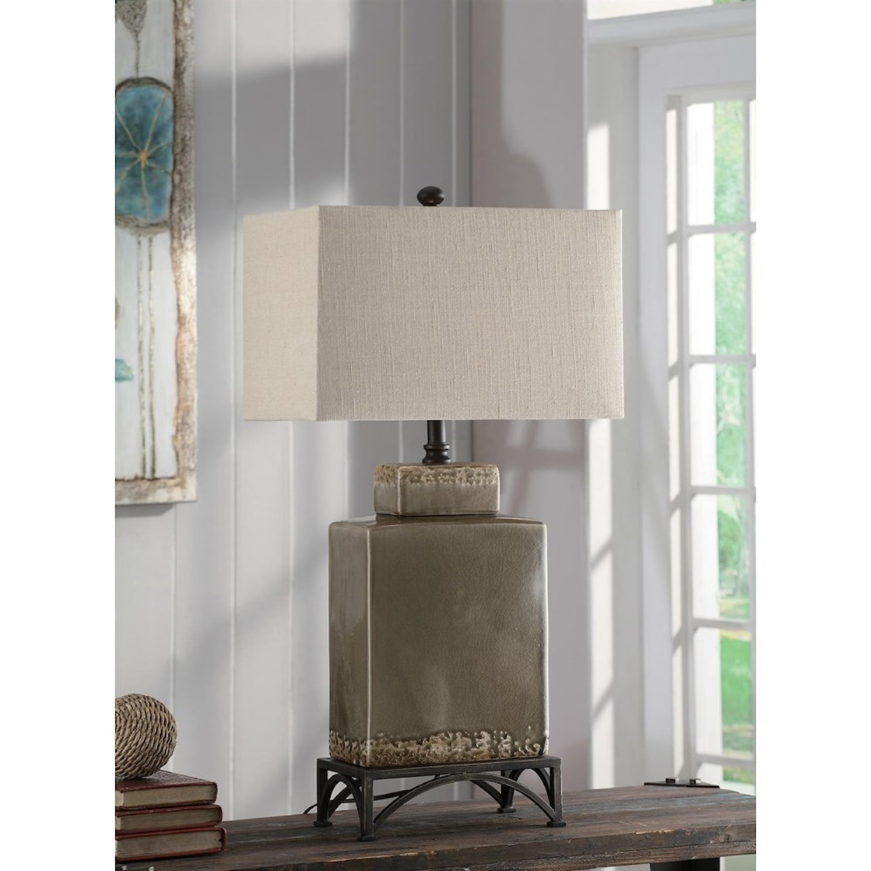 Crestview Collection Lighting Tuscan Pottery Table Lamp 34"Ht