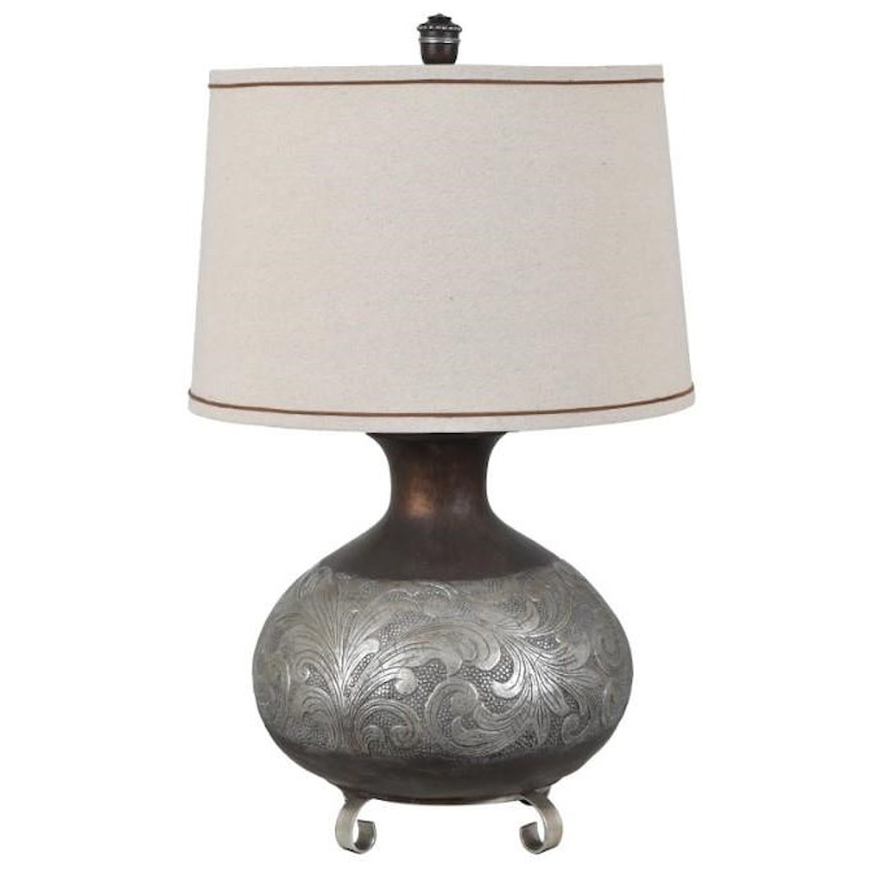 Crestview Collection Lighting Silver Canyon Table Lamp