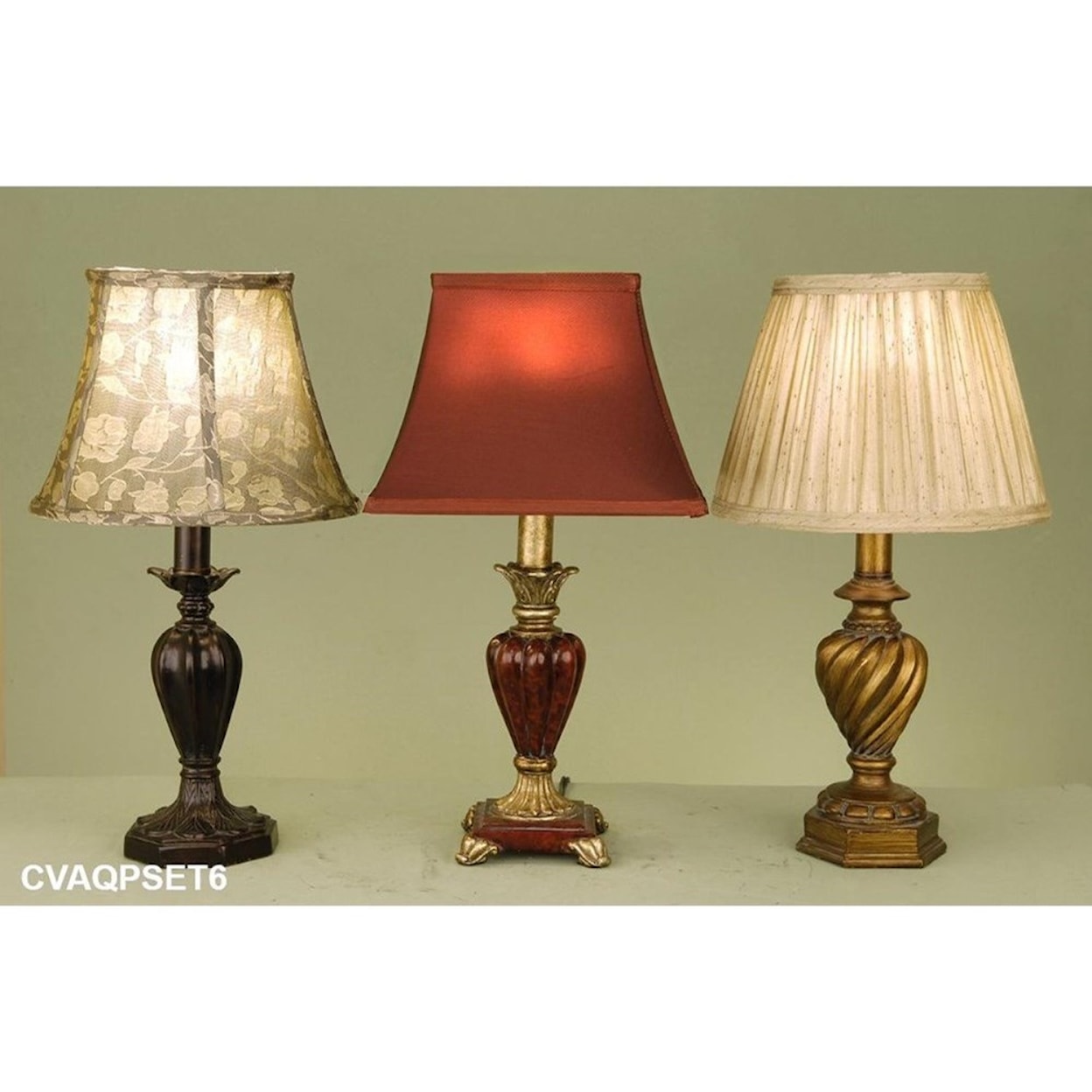 Crestview Collection Lighting Accent Lamp Assortment
