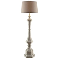 Wooden Column Floor Lamp 61.5"Ht