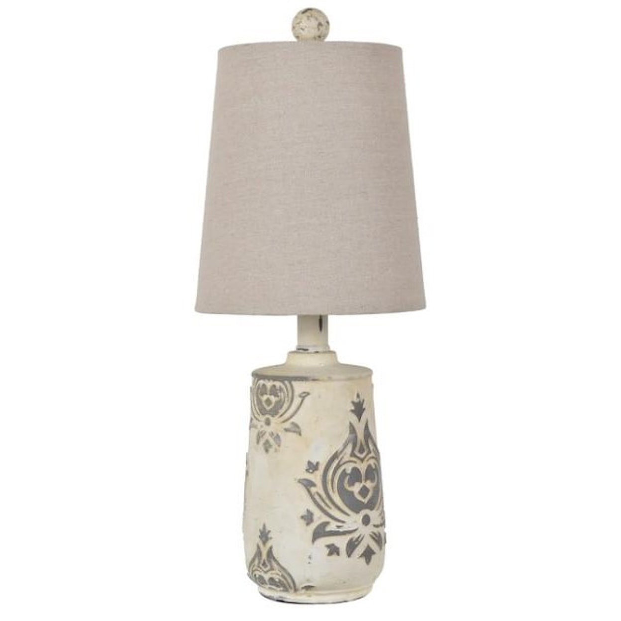 Crestview Collection Lighting French Damask Accent Lamp