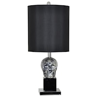 Black Skull Table Lamp