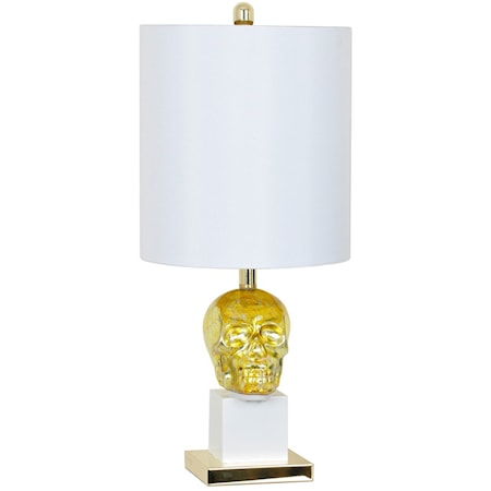 Golden Skull Table Lamp