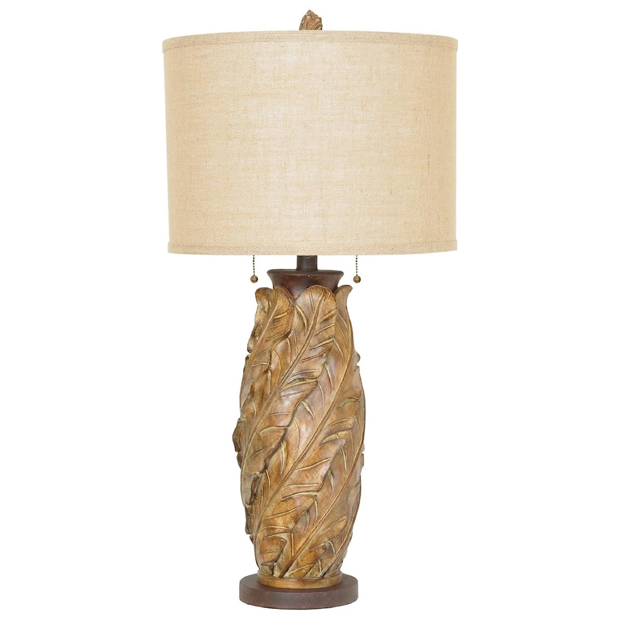 Crestview Collection Lighting Banana Leaf Table Lamp