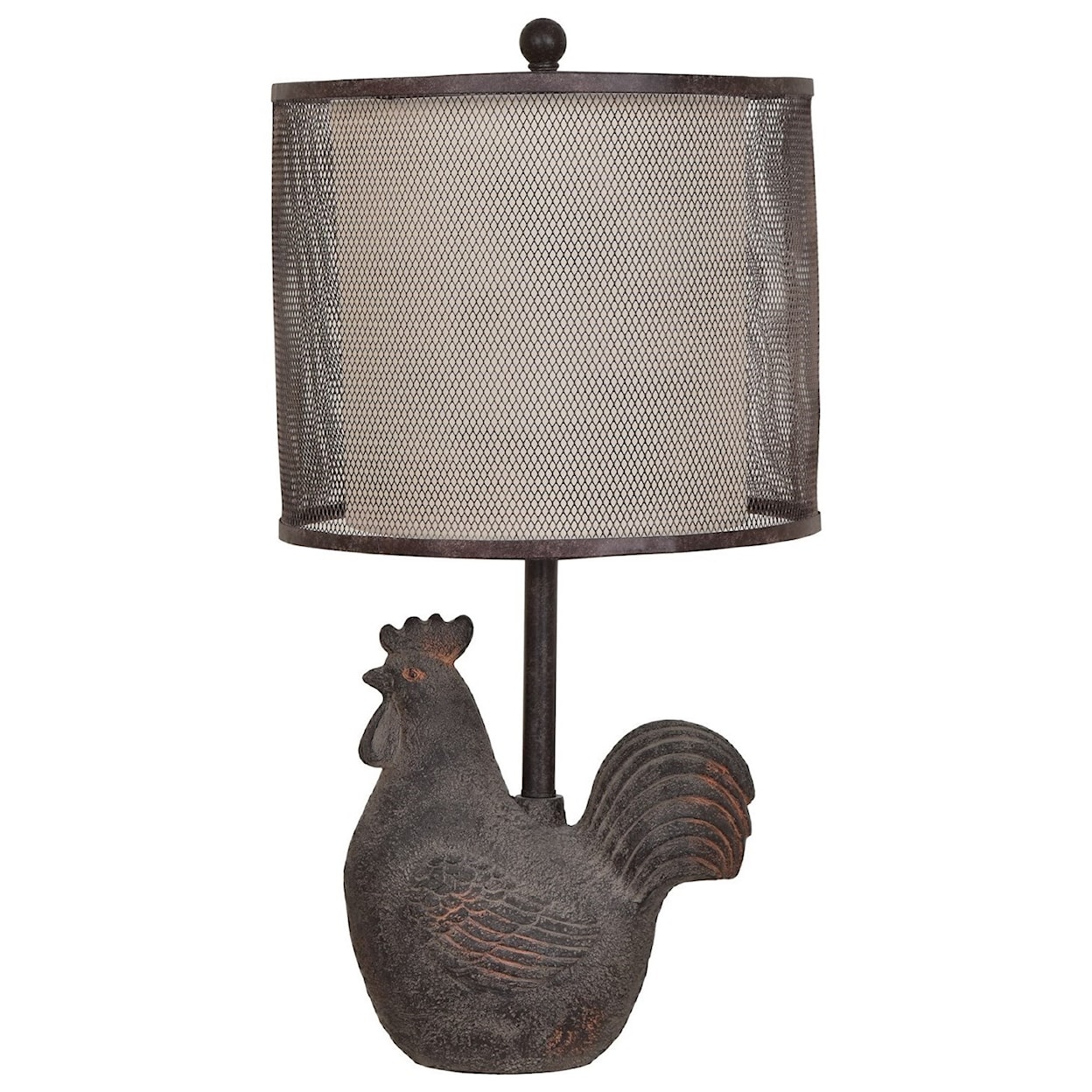 Crestview Collection Lighting Rooster Table Lamp