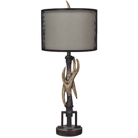 Industrial Antler Table Lamp