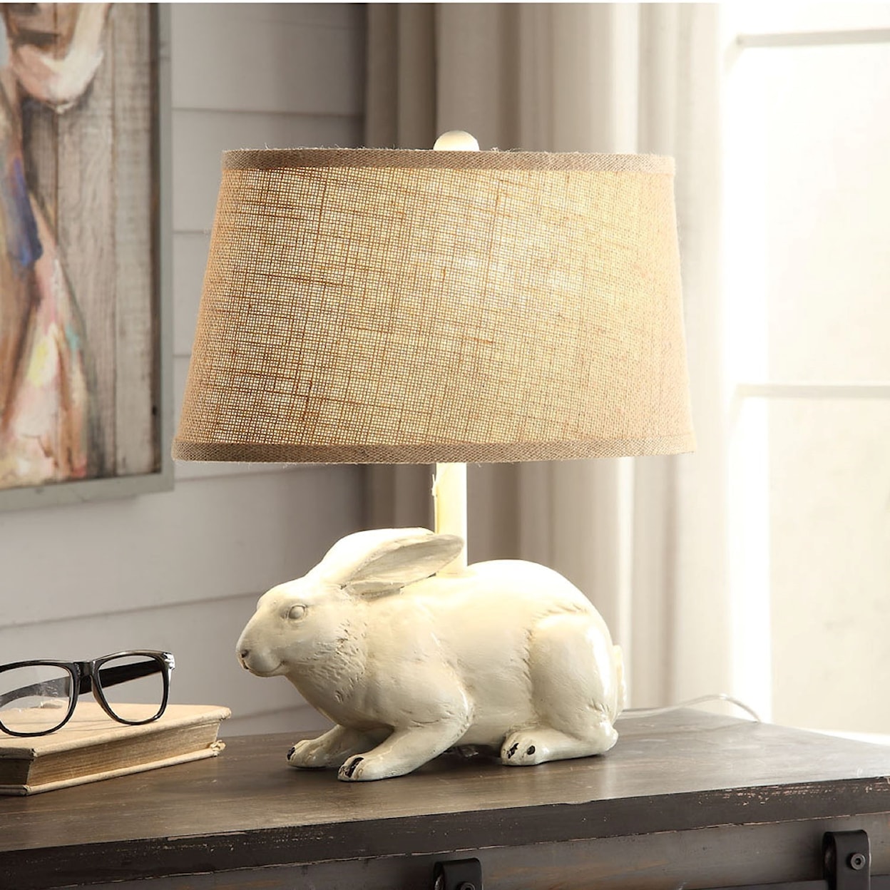 Crestview Collection Lighting Bunny Table Lamp