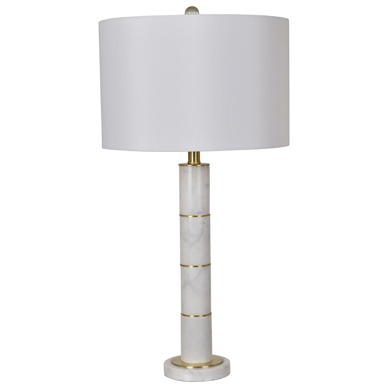 Crestview Collection Lighting Marble Column Table Lamp