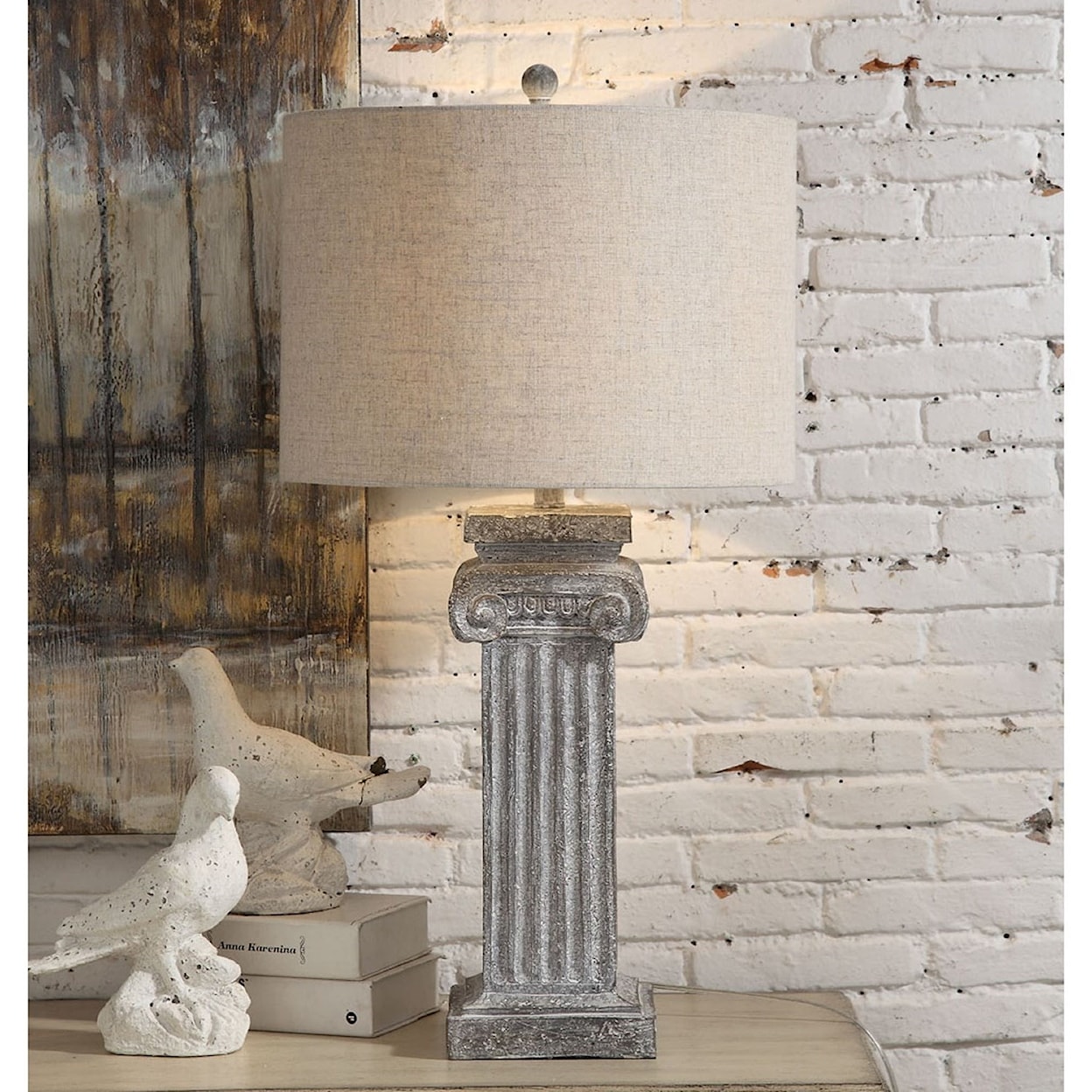 Crestview Collection Lighting Greek Column Table Lamp