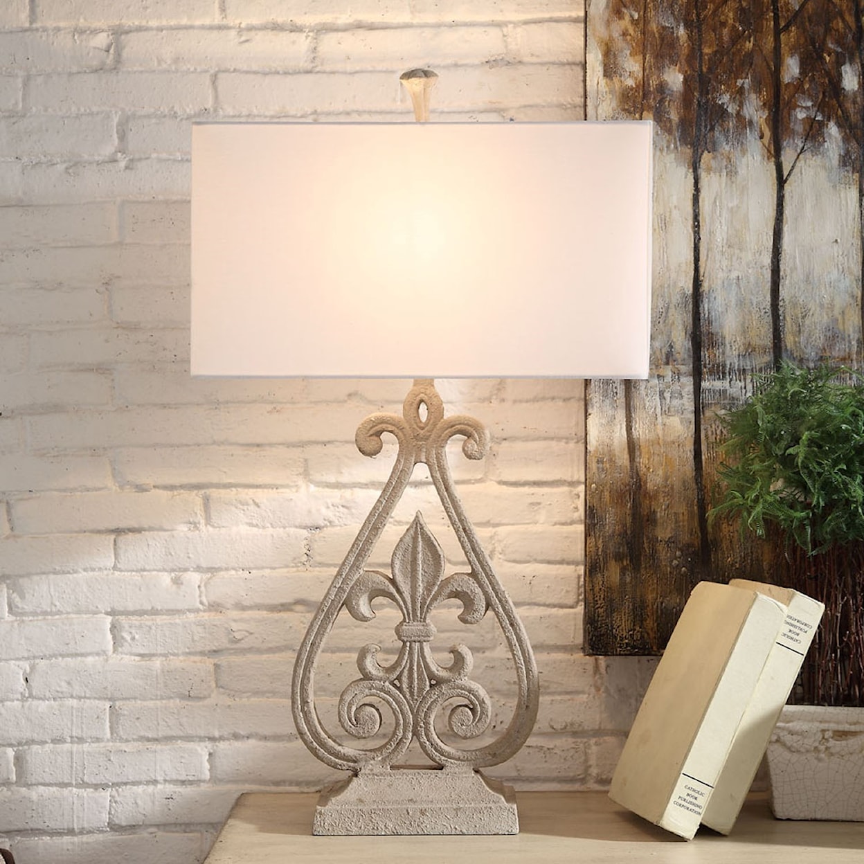 Crestview Collection Lighting Fleur De Lis Table Lamp