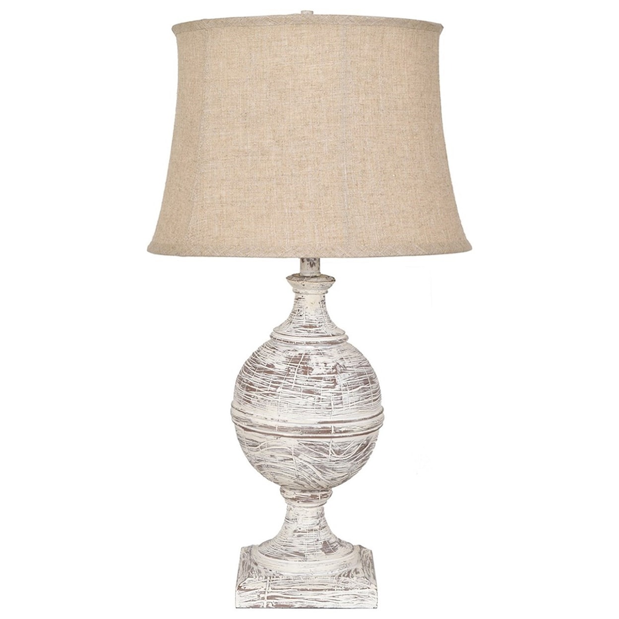 Crestview Collection Lighting Post Knob Table Lamp