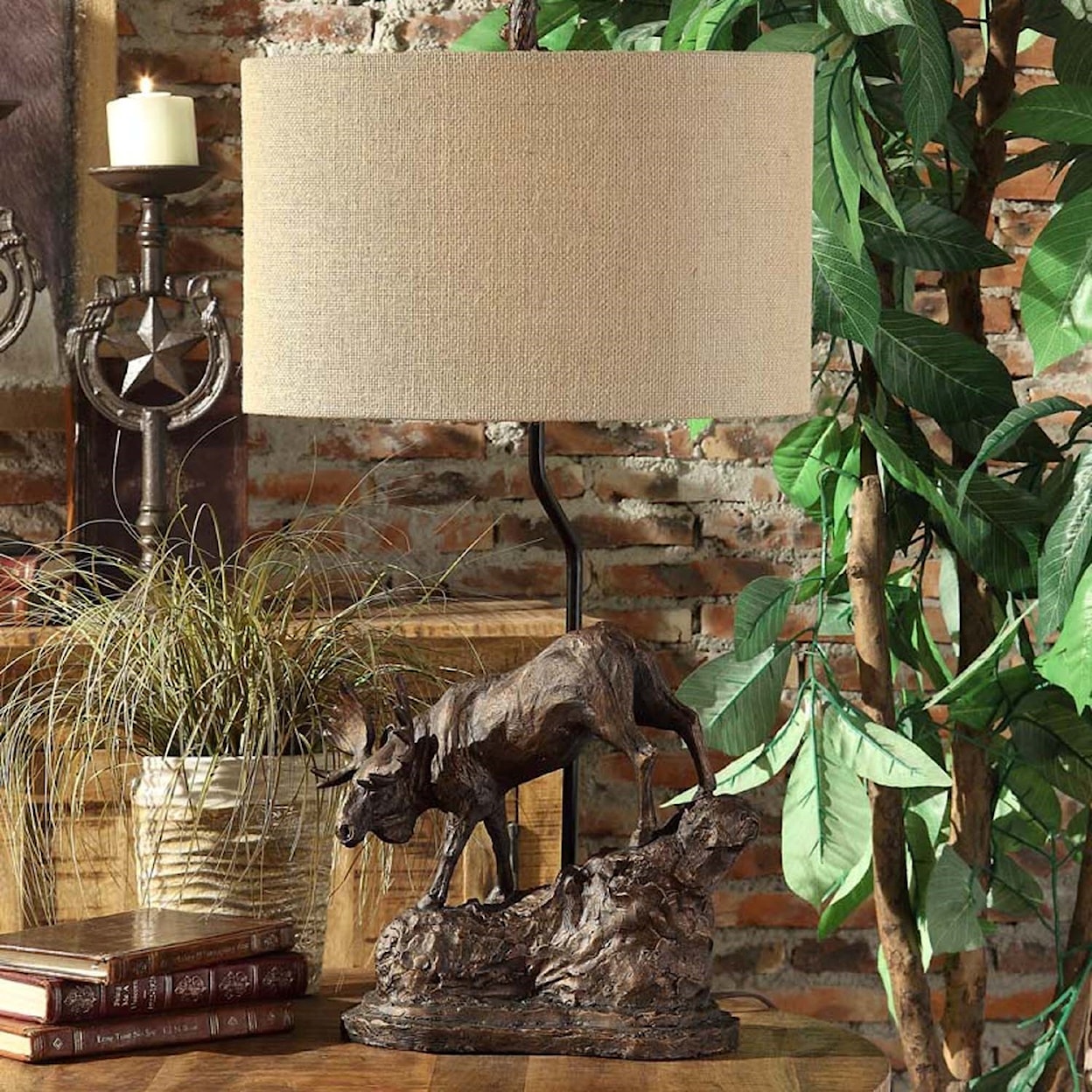 Crestview Collection Lighting Moose Trail Table Lamp