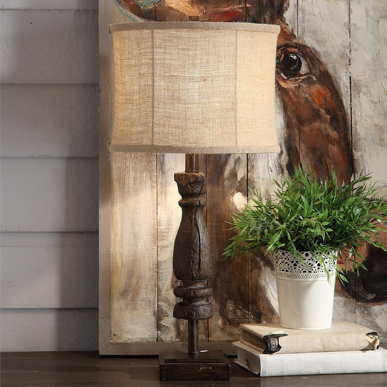 Crestview Collection Lighting Wooden Relic Table Lamp