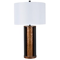 Foundry Hammered Table Lamp w/ LED Night Light