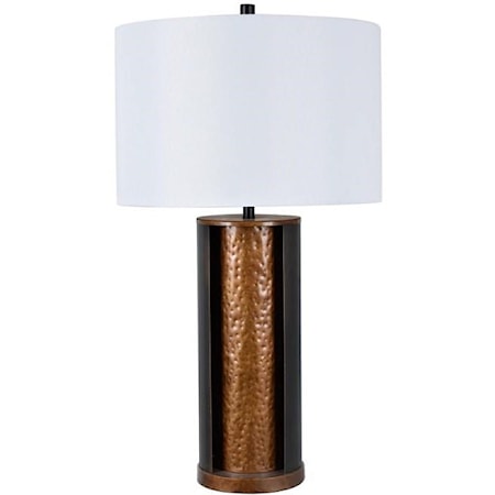 Foundry Hammered Table Lamp w/ Night Light