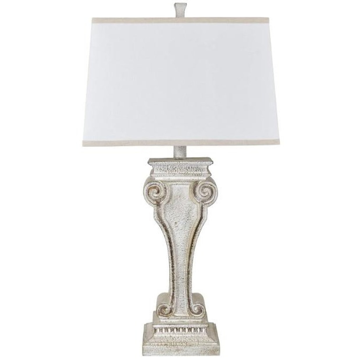 Crestview Collection Lighting Carnegie Handfinished Doric Column Lamp