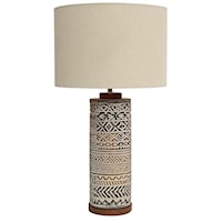 Taos Carved Table Lamp