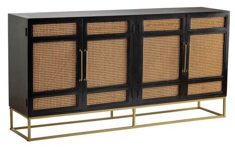 Port Royal 4 Door Wood and Metal Sideboard