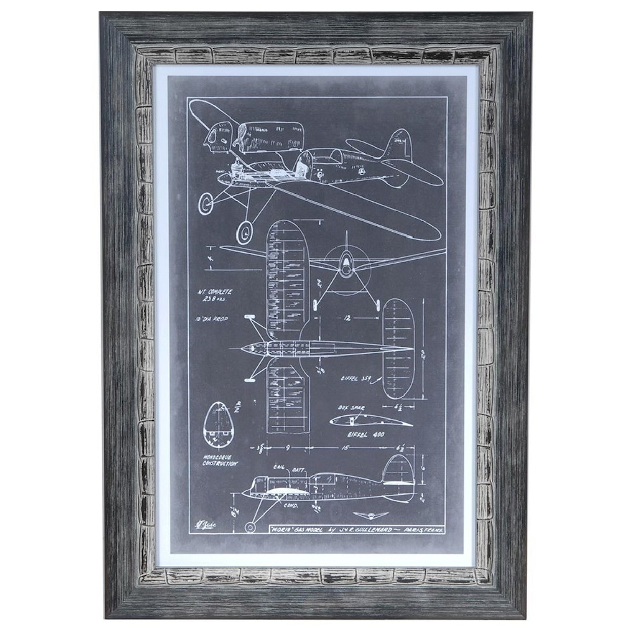 Crestview Collection Prints and Paintings Aeronautic Blue Prints 2