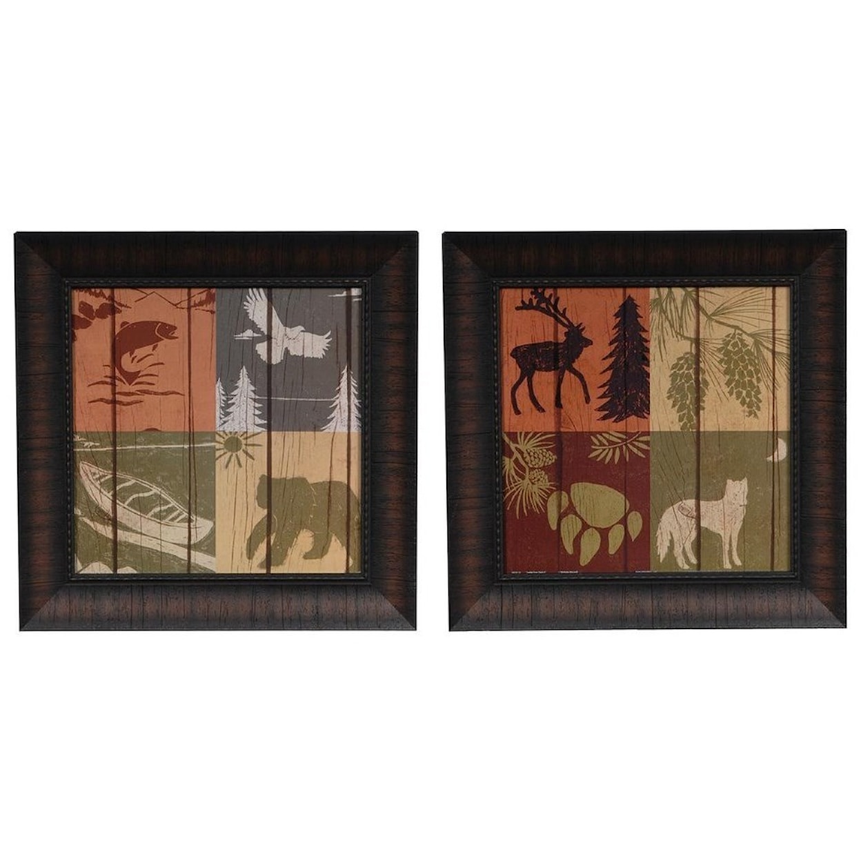 Crestview Collection Prints and Paintings Lodge  Four Pack 1&2 (Pair)