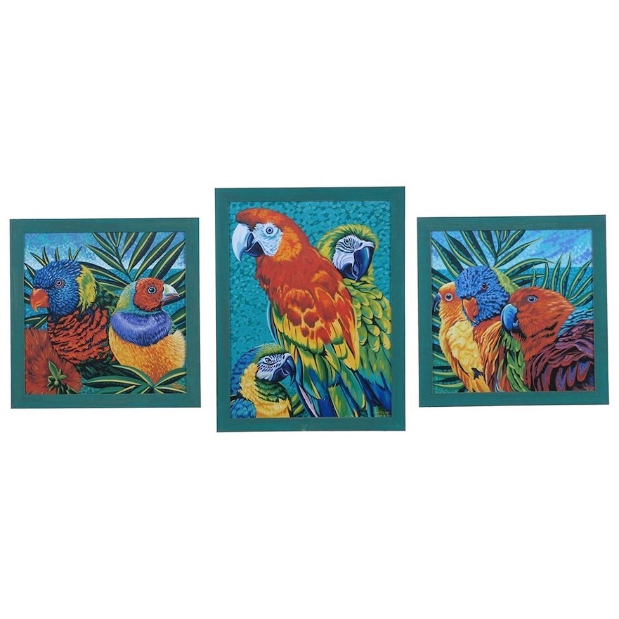 Crestview Collection Prints and Paintings Birds In Paradise 1,2,3 (Set)
