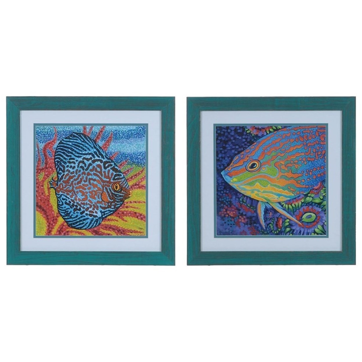 Crestview Collection Prints and Paintings Brilliant Tropical Fish 1 & 2 (Set)