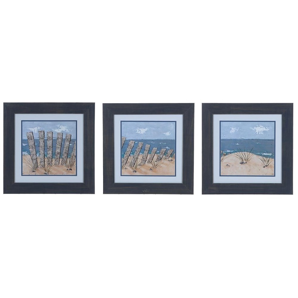 Crestview Collection Prints and Paintings Beach Scene 1,2, & 3 (Set Of 3)