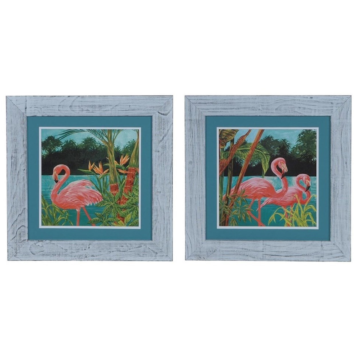 Crestview Collection Prints and Paintings Flamingo 1 & 2 (Set)