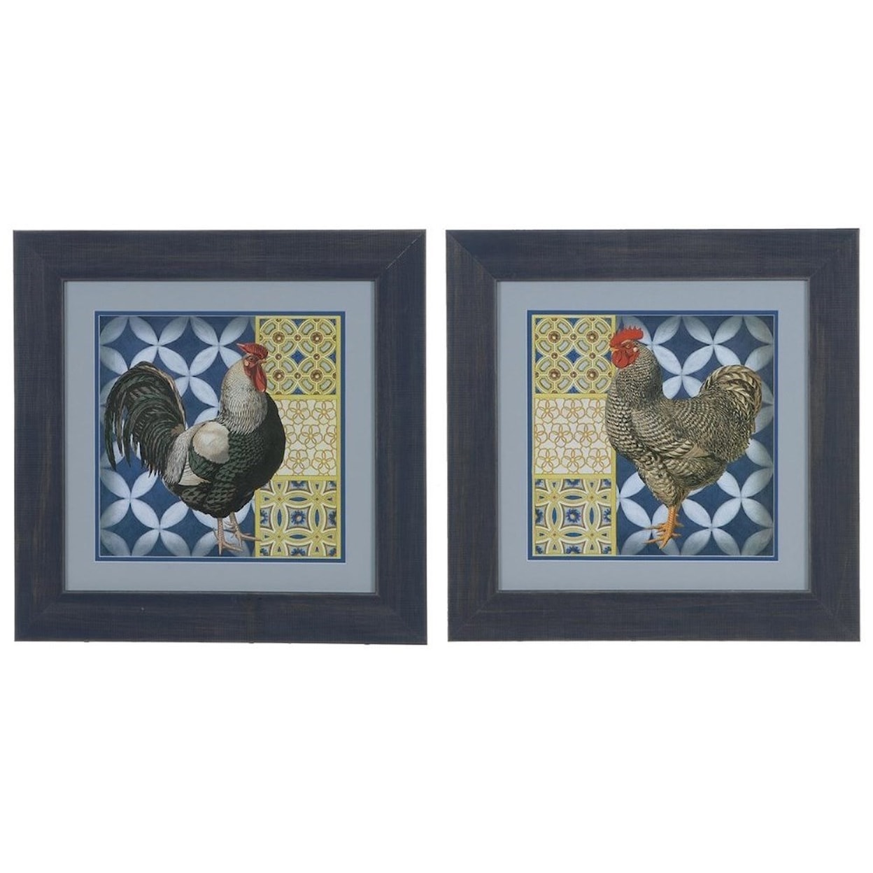 Crestview Collection Prints and Paintings Classic Rooster 1 & 2 (Set)