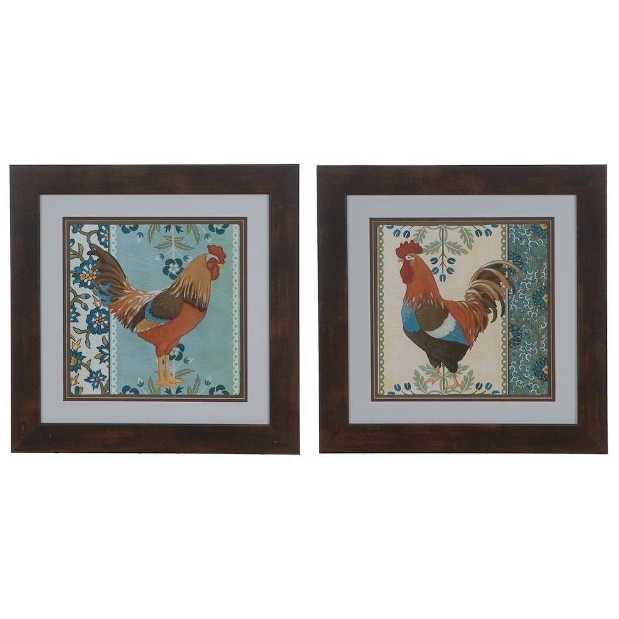 Crestview Collection Prints and Paintings Cottage Rooster 4 & 5 (Set)