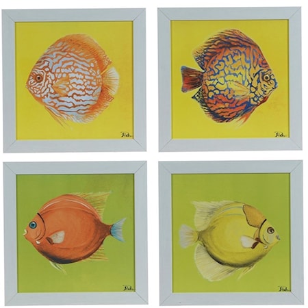 Bright Aquatic Life (Set Of 4)