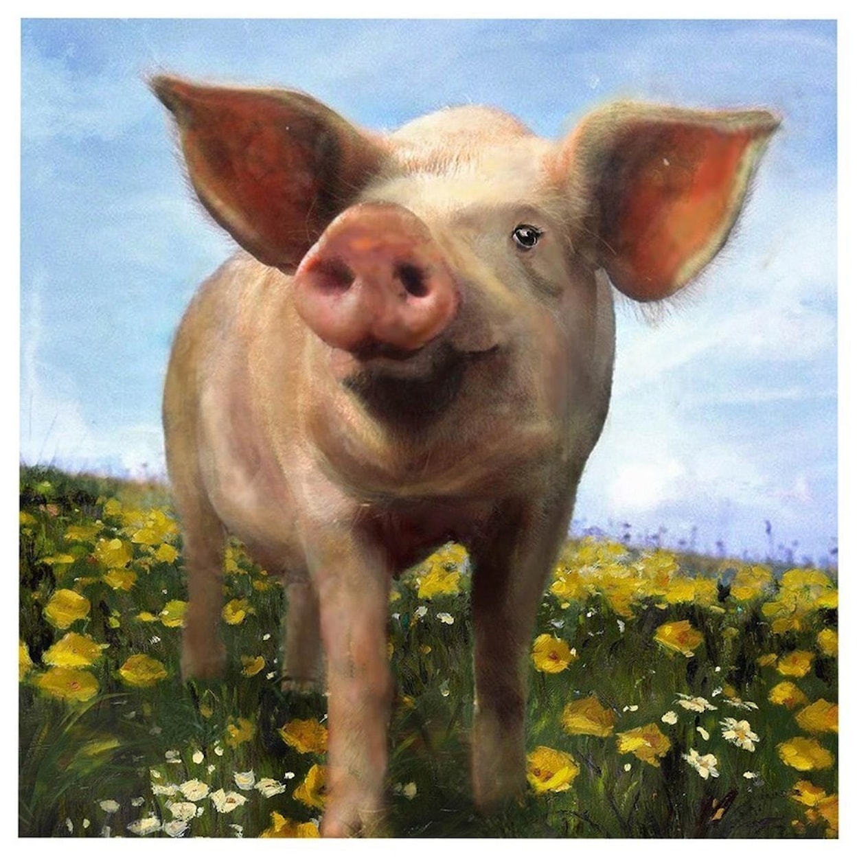 Crestview Collection Prints and Paintings Pig Out
