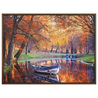 River Side Framed Hand Painted Canvas