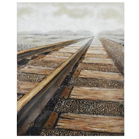 Rail Way Oil Painting