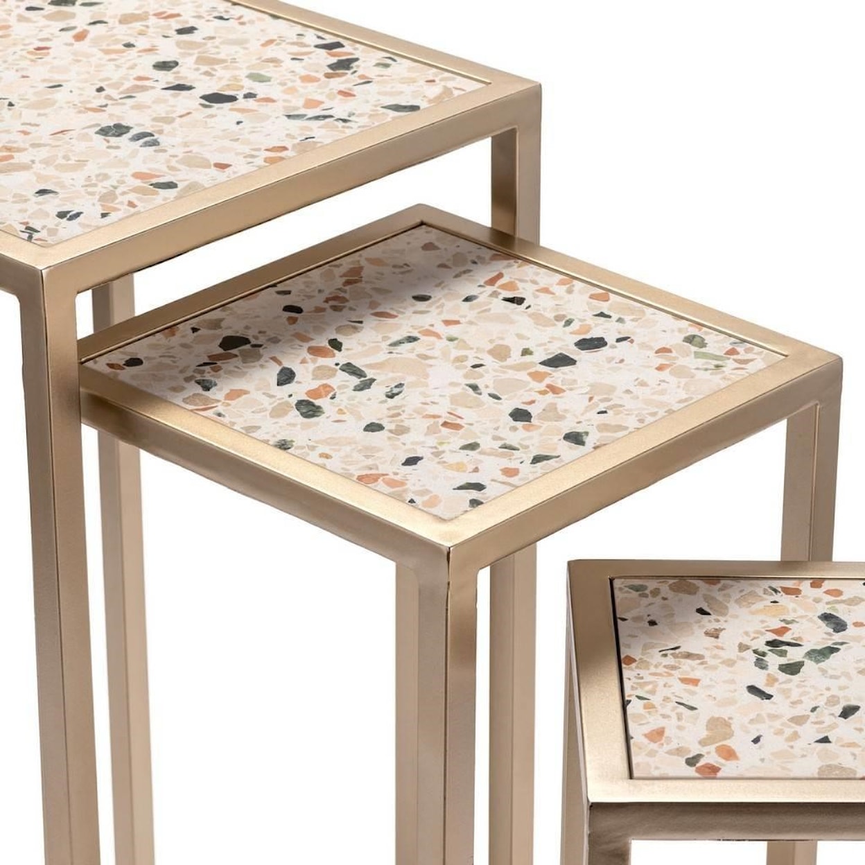 Crestview Collection EVFZR Ethniu Set of 3 Nesting Tables