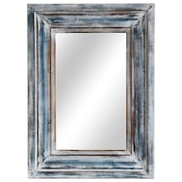Blue Reflection Decorative Framed Mirror