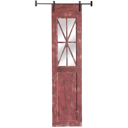 Rustic Decorative Barn Door Mirror