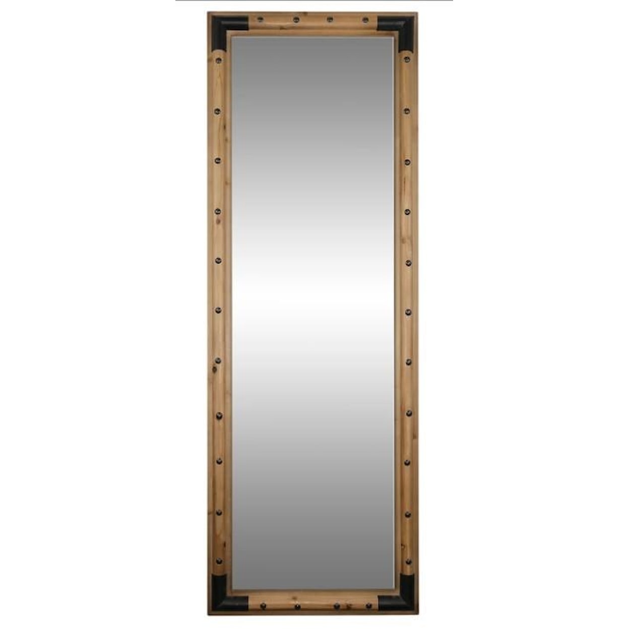 Crestview Collection Wall Décor Rustic Wooden Wall Mirror