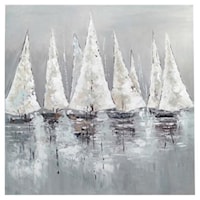 Pacific Sails Hand Painted Canvas