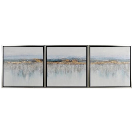 Set of 3 Abstract Paintings on Canvas