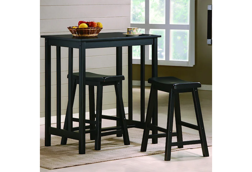Dina 3 Piece Counter Height Table & Stool Set by CM at Del Sol Furniture