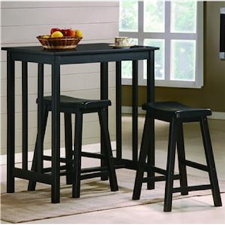 3 Piece Counter Height Table &amp; Stool Set