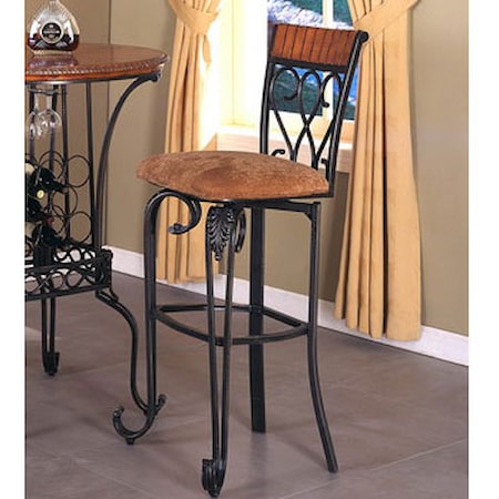 Upholstered Seat Metal Bar Stool