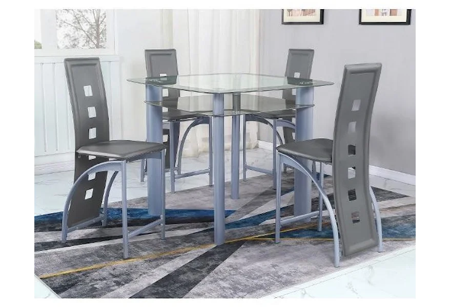 Echo 5 Piece Counter Table and Chair Set by Crown Mark at Johnny Janosik