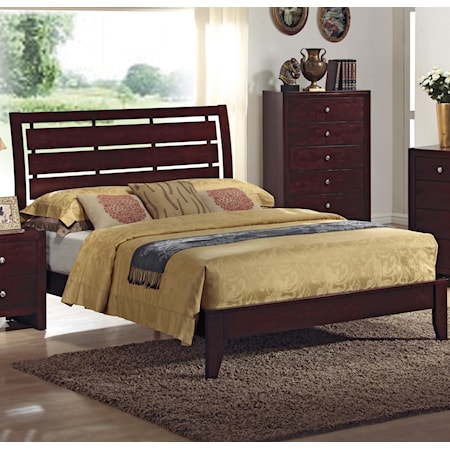 Queen Bed with Headboard Cutouts