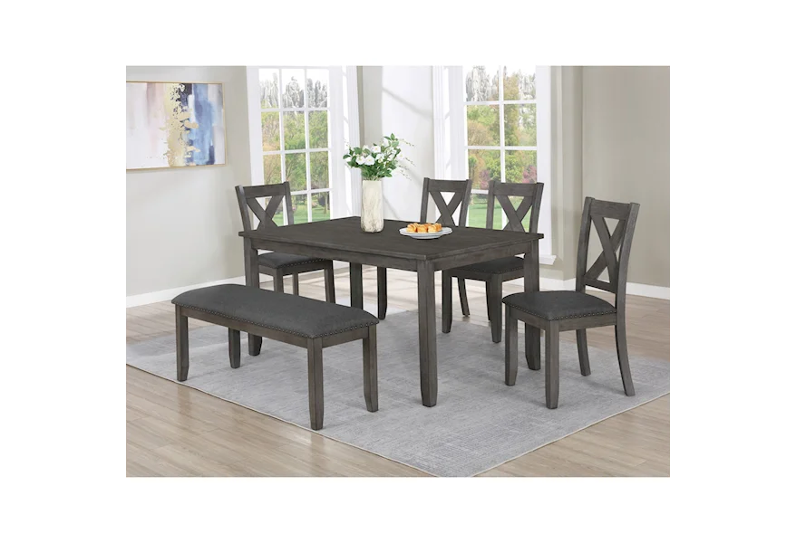 Favella Table Set with Bench by Crown Mark at Royal Furniture