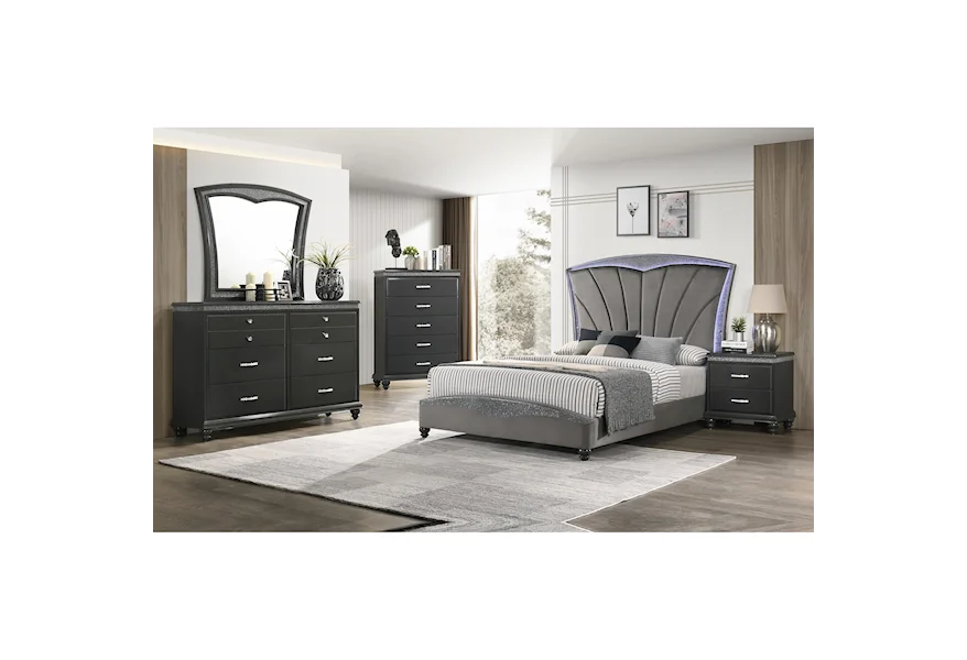 FRAMPTON Queen Bedroom Group by Crown Mark at Galleria Furniture, Inc.