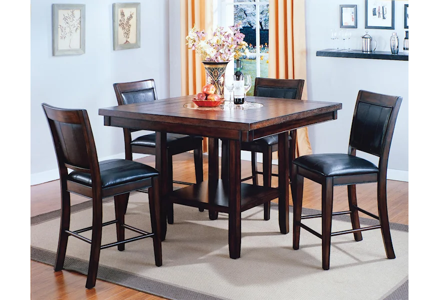 Fulton Counter Height Table and Chair Set by Crown Mark at Value City Furniture