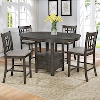 Transitional 5-Piece Counter Table Set