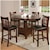 Crown Mark Hartwell 7 Piece Oval Counter Height Table and 6 Barstools Set